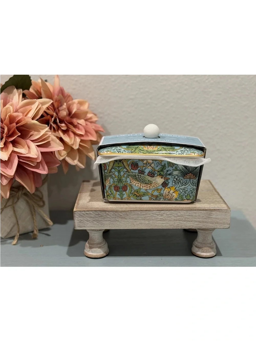 William Morris Strawberry Thief Fine China Butter Dish